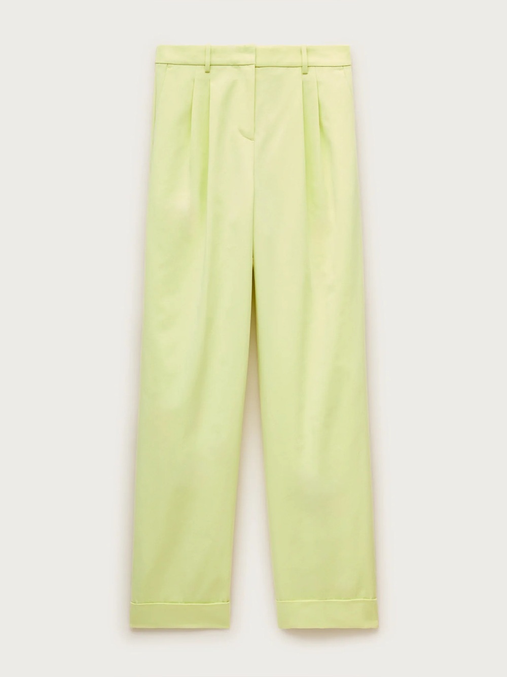 J Crew 100% silk wide leg pleated pants yellow 8